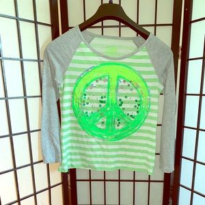 Justice lime green top👒👒